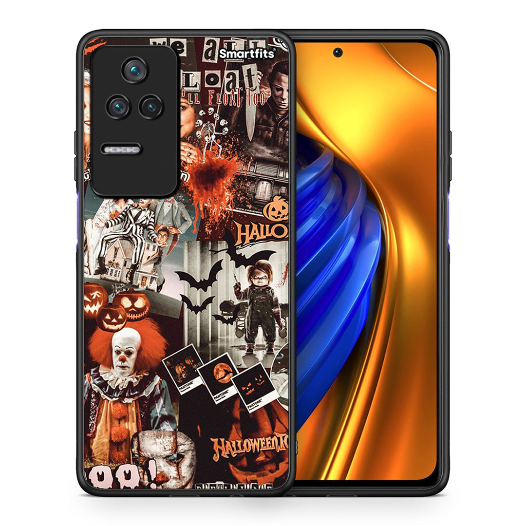 Θήκη Xiaomi Poco F4 / Redmi K40S Halloween Spooky Season από τη Smartfits με σχέδιο στο πίσω μέρος και μαύρο περίβλημα | Xiaomi Poco F4 / Redmi K40S Halloween Spooky Season case with colorful back and black bezels