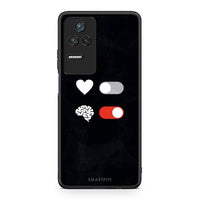 Thumbnail for Xiaomi Poco F4 / Redmi K40S Heart Vs Brain Θήκη Αγίου Βαλεντίνου από τη Smartfits με σχέδιο στο πίσω μέρος και μαύρο περίβλημα | Smartphone case with colorful back and black bezels by Smartfits