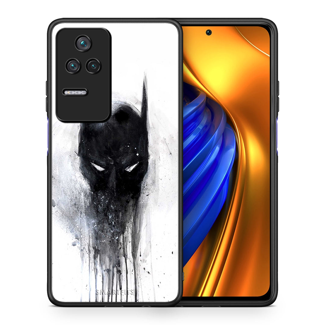 Θήκη Xiaomi Poco F4 / Redmi K40S Paint Bat Hero από τη Smartfits με σχέδιο στο πίσω μέρος και μαύρο περίβλημα | Xiaomi Poco F4 / Redmi K40S Paint Bat Hero case with colorful back and black bezels