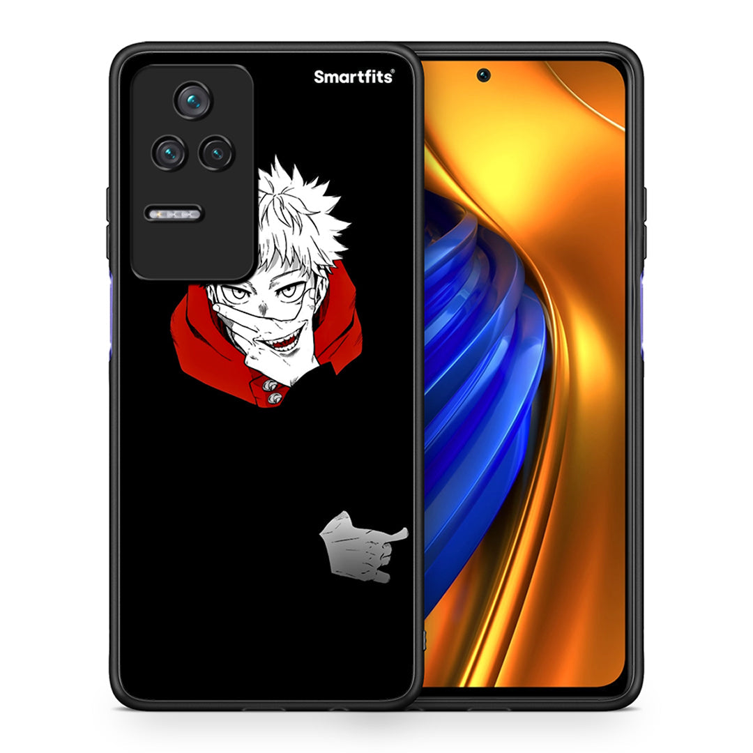 Θήκη Xiaomi Poco F4 / Redmi K40S Itadori Anime από τη Smartfits με σχέδιο στο πίσω μέρος και μαύρο περίβλημα | Xiaomi Poco F4 / Redmi K40S Itadori Anime case with colorful back and black bezels