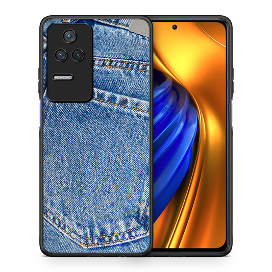 Θήκη Xiaomi Poco F4 / Redmi K40S Jeans Pocket από τη Smartfits με σχέδιο στο πίσω μέρος και μαύρο περίβλημα | Xiaomi Poco F4 / Redmi K40S Jeans Pocket case with colorful back and black bezels