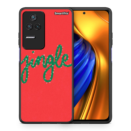 Θήκη Xiaomi Poco F4 / Redmi K40S Jingle Xmas από τη Smartfits με σχέδιο στο πίσω μέρος και μαύρο περίβλημα | Xiaomi Poco F4 / Redmi K40S Jingle Xmas case with colorful back and black bezels