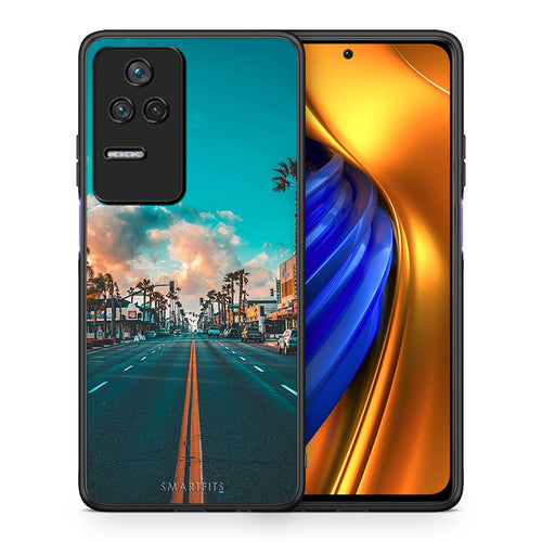 Θήκη Xiaomi Poco F4 / Redmi K40S City Landscape από τη Smartfits με σχέδιο στο πίσω μέρος και μαύρο περίβλημα | Xiaomi Poco F4 / Redmi K40S City Landscape case with colorful back and black bezels