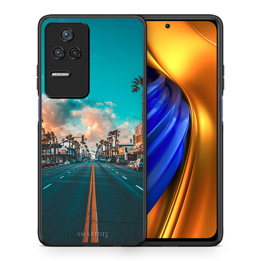 Θήκη Xiaomi Poco F4 / Redmi K40S City Landscape από τη Smartfits με σχέδιο στο πίσω μέρος και μαύρο περίβλημα | Xiaomi Poco F4 / Redmi K40S City Landscape case with colorful back and black bezels
