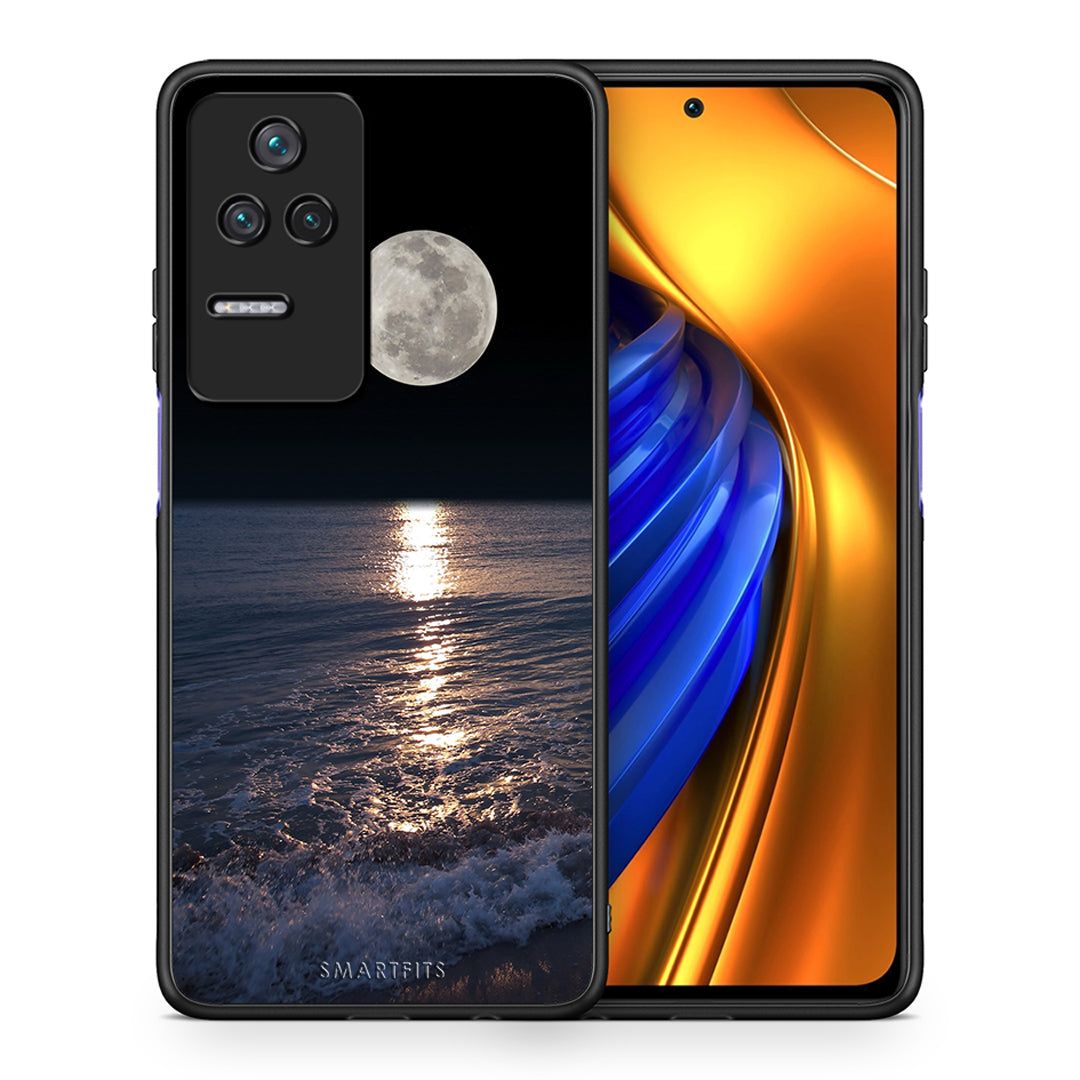 Θήκη Xiaomi Poco F4 / Redmi K40S Moon Landscape από τη Smartfits με σχέδιο στο πίσω μέρος και μαύρο περίβλημα | Xiaomi Poco F4 / Redmi K40S Moon Landscape case with colorful back and black bezels