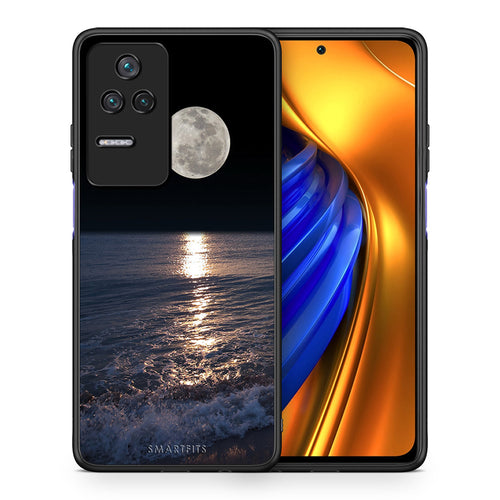 Θήκη Xiaomi Poco F4 / Redmi K40S Moon Landscape από τη Smartfits με σχέδιο στο πίσω μέρος και μαύρο περίβλημα | Xiaomi Poco F4 / Redmi K40S Moon Landscape case with colorful back and black bezels