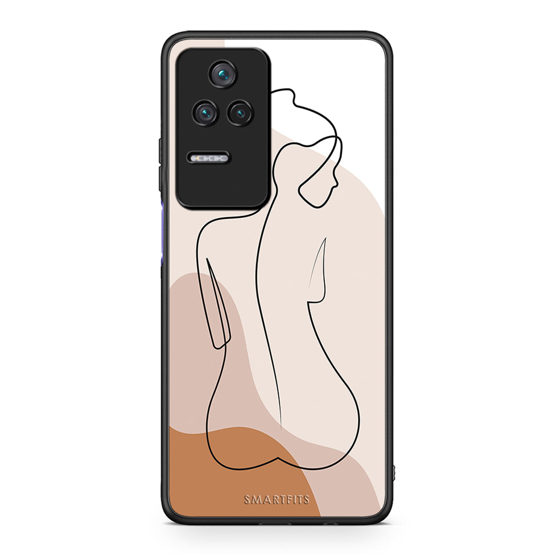 Xiaomi Poco F4 / Redmi K40S LineArt Woman θήκη από τη Smartfits με σχέδιο στο πίσω μέρος και μαύρο περίβλημα | Smartphone case with colorful back and black bezels by Smartfits