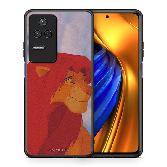 Θήκη Αγίου Βαλεντίνου Xiaomi Poco F4 / Redmi K40S Lion Love 1 από τη Smartfits με σχέδιο στο πίσω μέρος και μαύρο περίβλημα | Xiaomi Poco F4 / Redmi K40S Lion Love 1 case with colorful back and black bezels