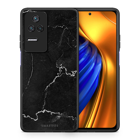 Θήκη Xiaomi Poco F4 / Redmi K40S Black Marble από τη Smartfits με σχέδιο στο πίσω μέρος και μαύρο περίβλημα | Xiaomi Poco F4 / Redmi K40S Black Marble case with colorful back and black bezels