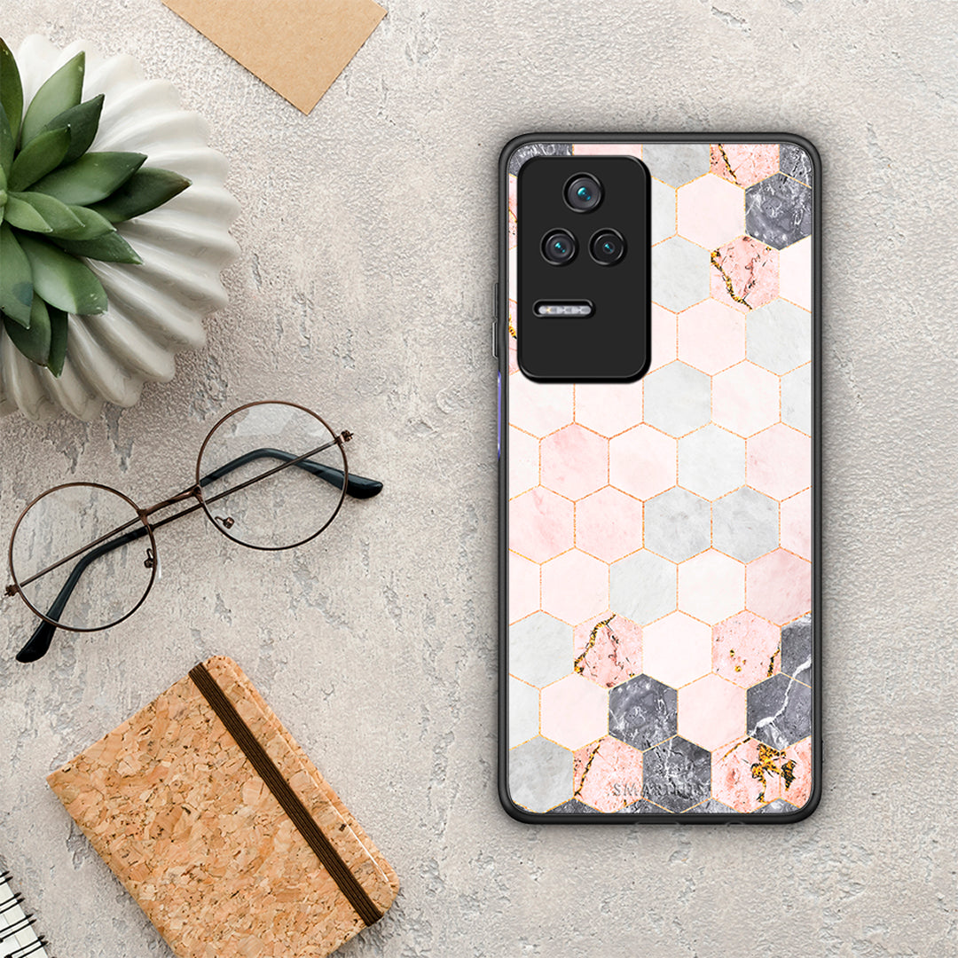 Marble Hexagon Pink - Xiaomi Poco F4 / Redmi K40S θήκη