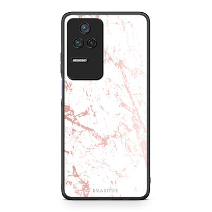 116 - Xiaomi Poco F4 / Redmi K40S Pink Splash Marble case, cover, bumper