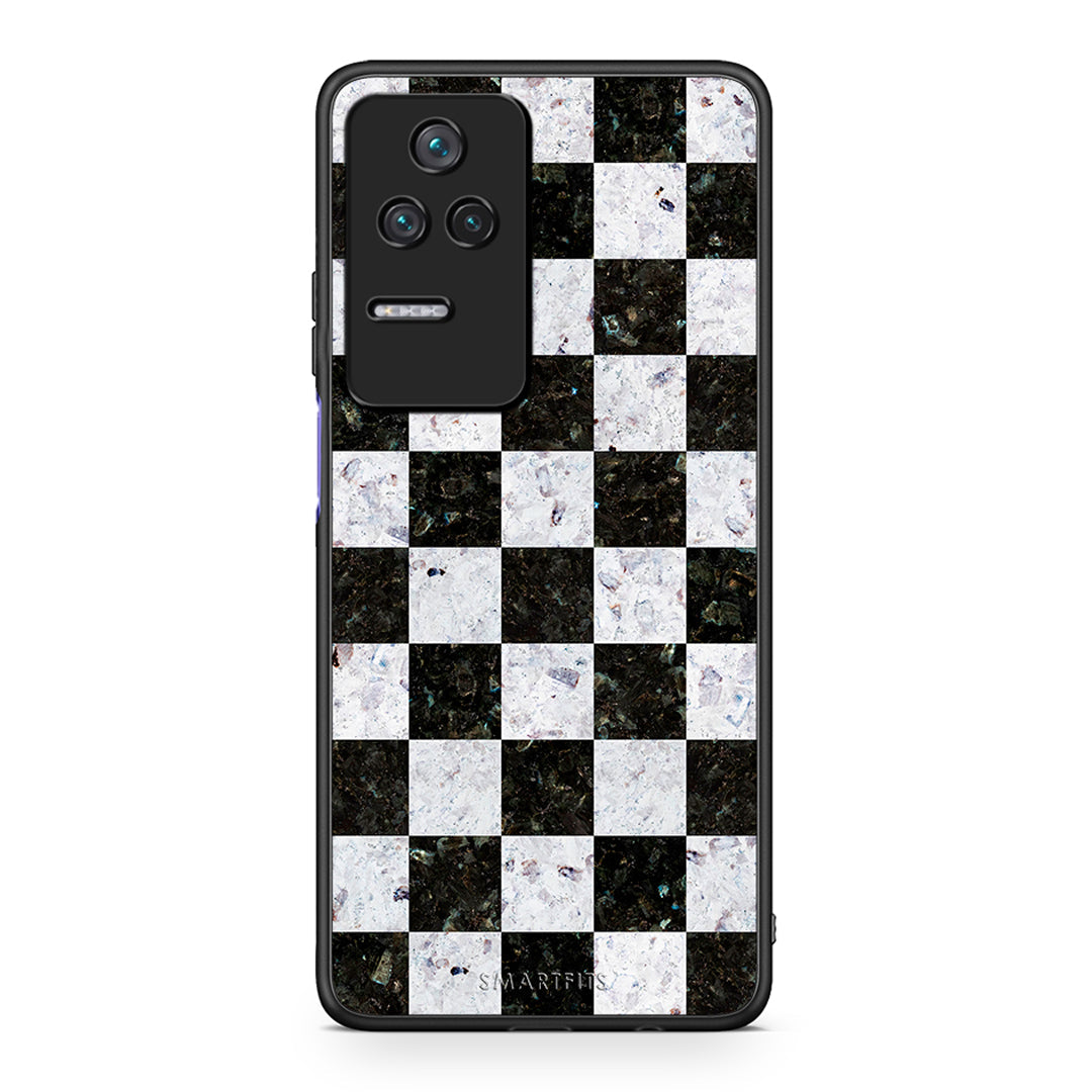 4 - Xiaomi Poco F4 / Redmi K40S Square Geometric Marble case, cover, bumper