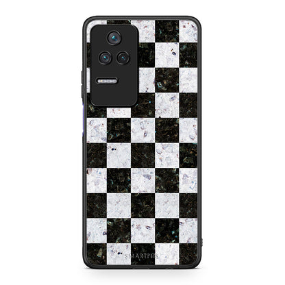 4 - Xiaomi Poco F4 / Redmi K40S Square Geometric Marble case, cover, bumper