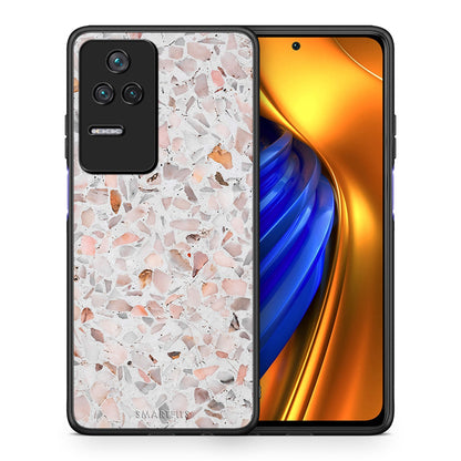 Θήκη Xiaomi Poco F4 / Redmi K40S Marble Terrazzo από τη Smartfits με σχέδιο στο πίσω μέρος και μαύρο περίβλημα | Xiaomi Poco F4 / Redmi K40S Marble Terrazzo case with colorful back and black bezels