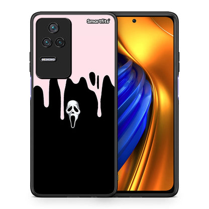Θήκη Xiaomi Poco F4 / Redmi K40S Melting Halloween Mask από τη Smartfits με σχέδιο στο πίσω μέρος και μαύρο περίβλημα | Xiaomi Poco F4 / Redmi K40S Melting Halloween Mask case with colorful back and black bezels