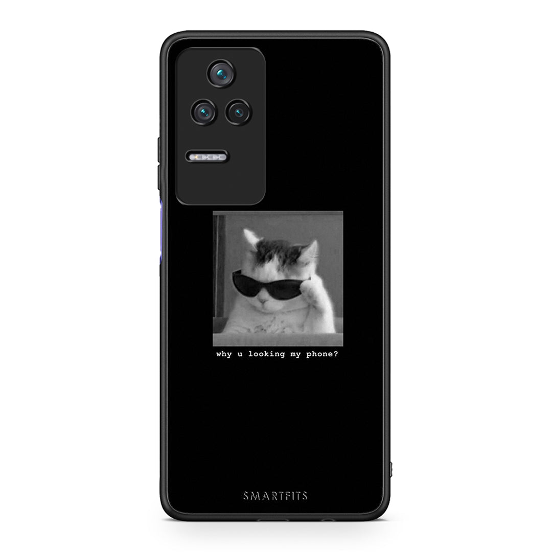 Xiaomi Poco F4 / Redmi K40S Meme Cat θήκη από τη Smartfits με σχέδιο στο πίσω μέρος και μαύρο περίβλημα | Smartphone case with colorful back and black bezels by Smartfits