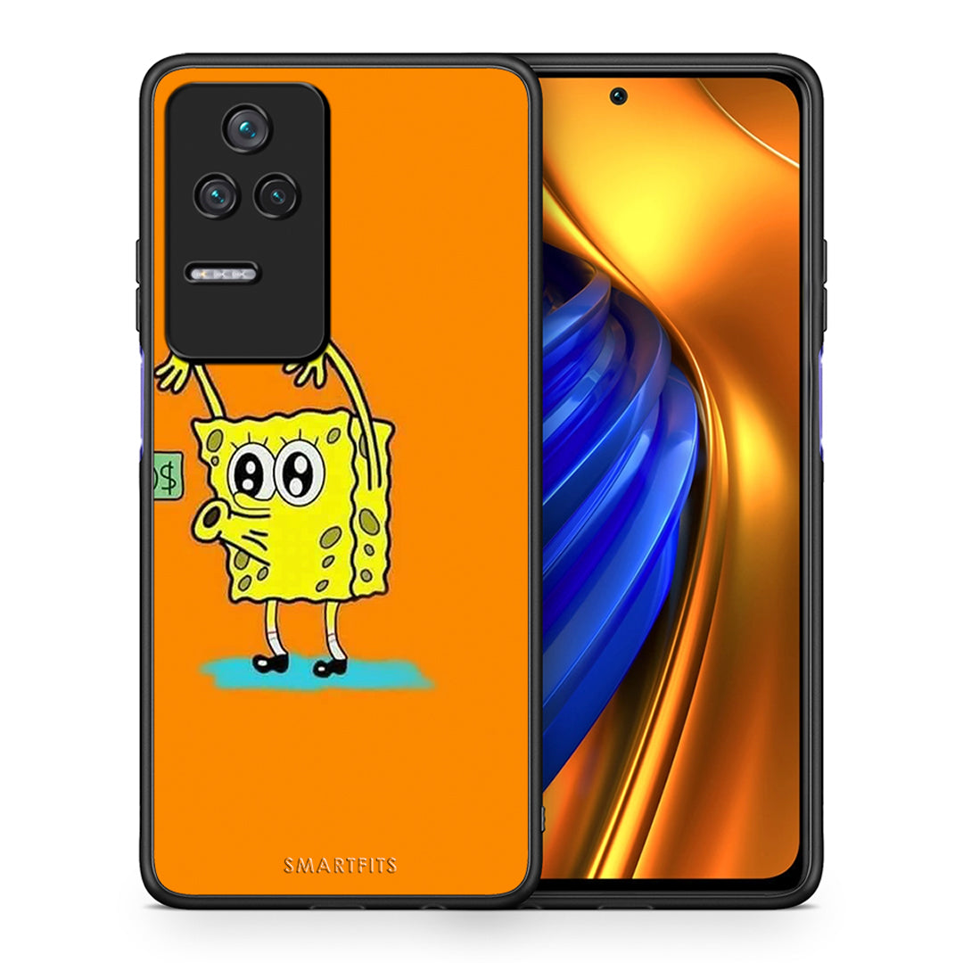 Θήκη Αγίου Βαλεντίνου Xiaomi Poco F4 / Redmi K40S No Money 2 από τη Smartfits με σχέδιο στο πίσω μέρος και μαύρο περίβλημα | Xiaomi Poco F4 / Redmi K40S No Money 2 case with colorful back and black bezels