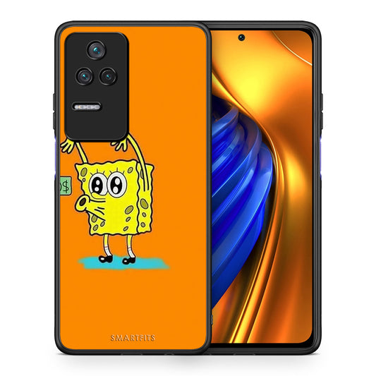 Θήκη Αγίου Βαλεντίνου Xiaomi Poco F4 / Redmi K40S No Money 2 από τη Smartfits με σχέδιο στο πίσω μέρος και μαύρο περίβλημα | Xiaomi Poco F4 / Redmi K40S No Money 2 case with colorful back and black bezels