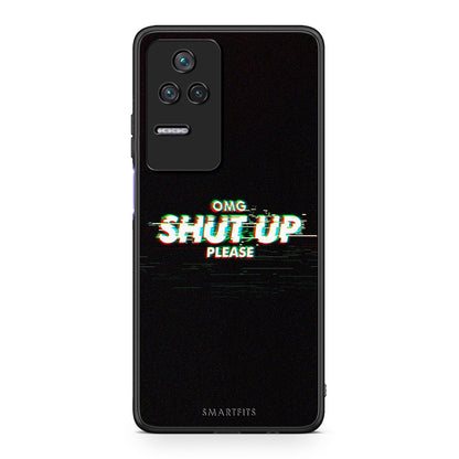 Xiaomi Poco F4 / Redmi K40S OMG ShutUp θήκη από τη Smartfits με σχέδιο στο πίσω μέρος και μαύρο περίβλημα | Smartphone case with colorful back and black bezels by Smartfits