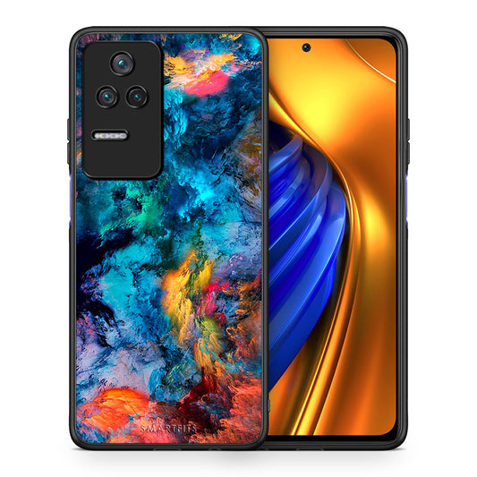 Θήκη Xiaomi Poco F4 / Redmi K40S Crayola Paint από τη Smartfits με σχέδιο στο πίσω μέρος και μαύρο περίβλημα | Xiaomi Poco F4 / Redmi K40S Crayola Paint case with colorful back and black bezels