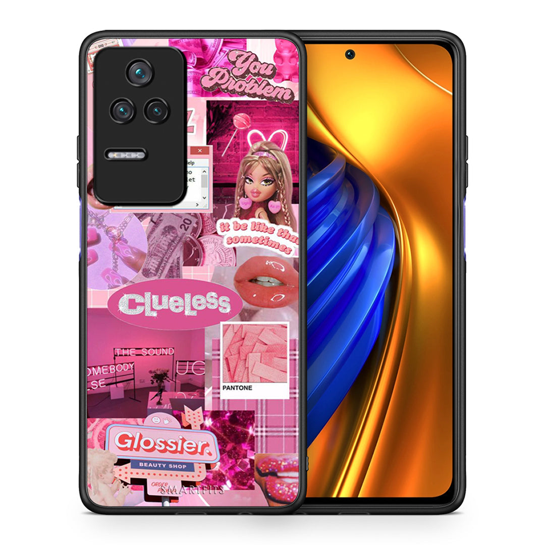 Θήκη Αγίου Βαλεντίνου Xiaomi Poco F4 / Redmi K40S Pink Love από τη Smartfits με σχέδιο στο πίσω μέρος και μαύρο περίβλημα | Xiaomi Poco F4 / Redmi K40S Pink Love case with colorful back and black bezels