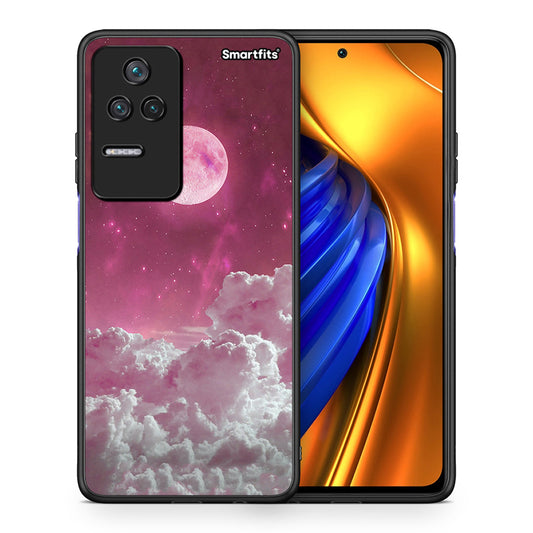 Θήκη Xiaomi Poco F4 / Redmi K40S Pink Moon από τη Smartfits με σχέδιο στο πίσω μέρος και μαύρο περίβλημα | Xiaomi Poco F4 / Redmi K40S Pink Moon case with colorful back and black bezels
