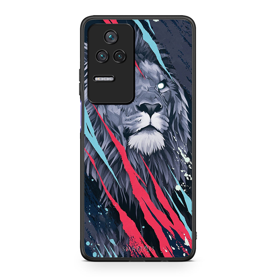 4 - Xiaomi Poco F4 / Redmi K40S Lion Designer PopArt case, cover, bumper