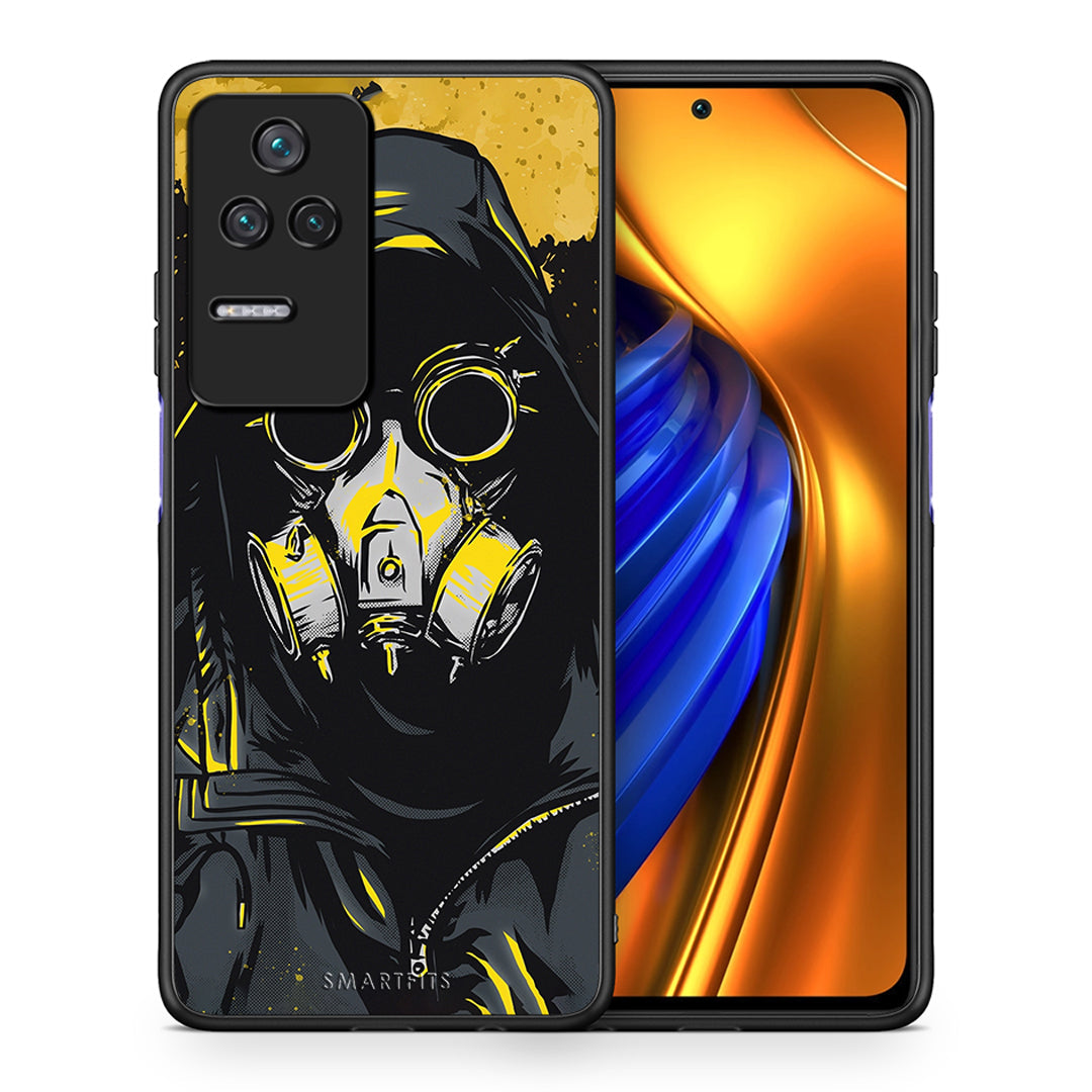 Θήκη Xiaomi Poco F4 / Redmi K40S Mask PopArt από τη Smartfits με σχέδιο στο πίσω μέρος και μαύρο περίβλημα | Xiaomi Poco F4 / Redmi K40S Mask PopArt case with colorful back and black bezels