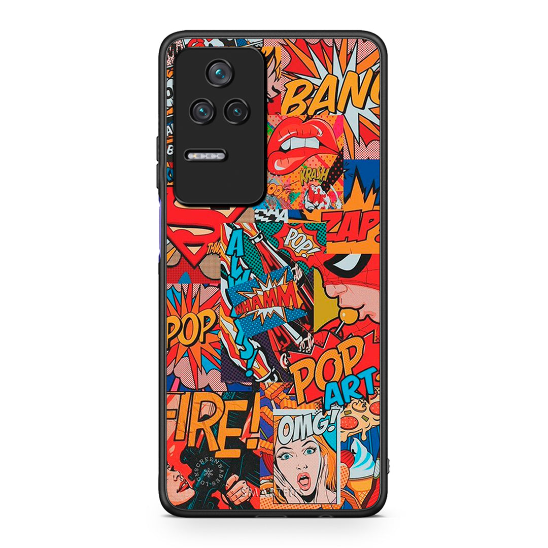 Xiaomi Poco F4 / Redmi K40S PopArt OMG θήκη από τη Smartfits με σχέδιο στο πίσω μέρος και μαύρο περίβλημα | Smartphone case with colorful back and black bezels by Smartfits