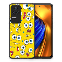 Thumbnail for Θήκη Xiaomi Poco F4 / Redmi K40S Sponge PopArt από τη Smartfits με σχέδιο στο πίσω μέρος και μαύρο περίβλημα | Xiaomi Poco F4 / Redmi K40S Sponge PopArt case with colorful back and black bezels