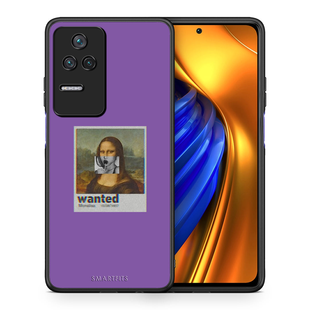 Θήκη Xiaomi Poco F4 / Redmi K40S Monalisa Popart από τη Smartfits με σχέδιο στο πίσω μέρος και μαύρο περίβλημα | Xiaomi Poco F4 / Redmi K40S Monalisa Popart case with colorful back and black bezels
