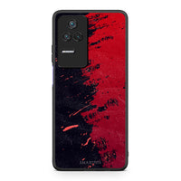 Thumbnail for Xiaomi Poco F4 / Redmi K40S Red Paint Θήκη Αγίου Βαλεντίνου από τη Smartfits με σχέδιο στο πίσω μέρος και μαύρο περίβλημα | Smartphone case with colorful back and black bezels by Smartfits