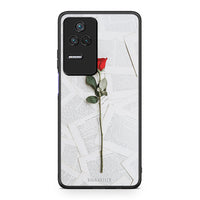Thumbnail for Xiaomi Poco F4 / Redmi K40S Red Rose θήκη από τη Smartfits με σχέδιο στο πίσω μέρος και μαύρο περίβλημα | Smartphone case with colorful back and black bezels by Smartfits