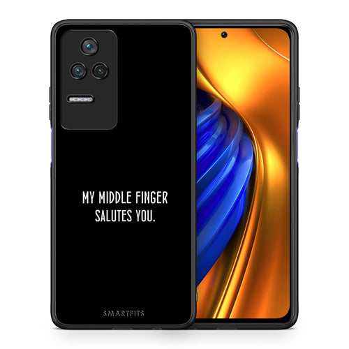 Θήκη Xiaomi Poco F4 / Redmi K40S Salute από τη Smartfits με σχέδιο στο πίσω μέρος και μαύρο περίβλημα | Xiaomi Poco F4 / Redmi K40S Salute case with colorful back and black bezels