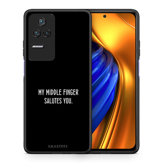 Θήκη Xiaomi Poco F4 / Redmi K40S Salute από τη Smartfits με σχέδιο στο πίσω μέρος και μαύρο περίβλημα | Xiaomi Poco F4 / Redmi K40S Salute case with colorful back and black bezels