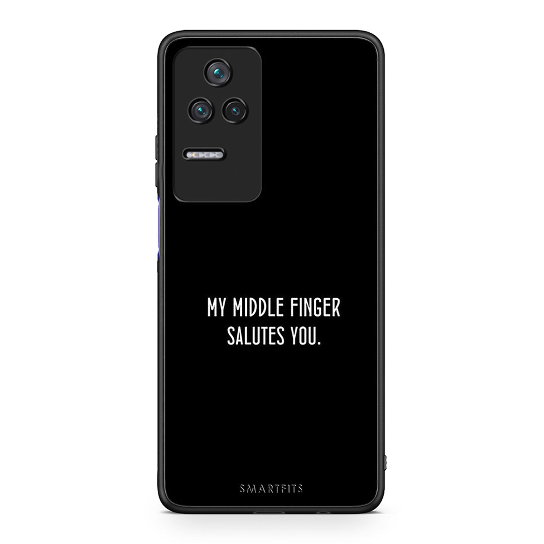 Xiaomi Poco F4 / Redmi K40S Salute θήκη από τη Smartfits με σχέδιο στο πίσω μέρος και μαύρο περίβλημα | Smartphone case with colorful back and black bezels by Smartfits