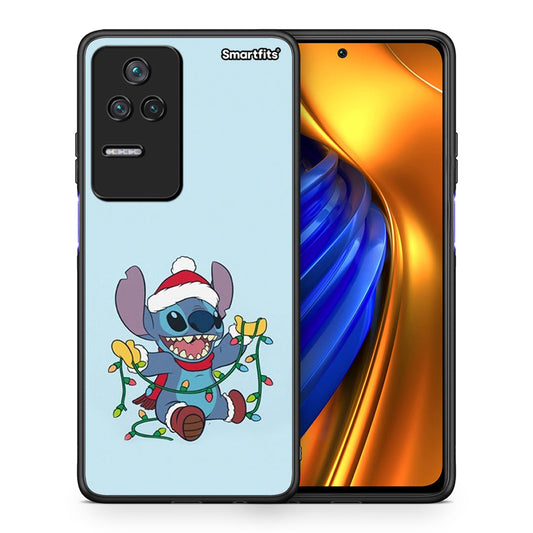 Θήκη Xiaomi Poco F4 / Redmi K40S Santa Stich από τη Smartfits με σχέδιο στο πίσω μέρος και μαύρο περίβλημα | Xiaomi Poco F4 / Redmi K40S Santa Stich case with colorful back and black bezels