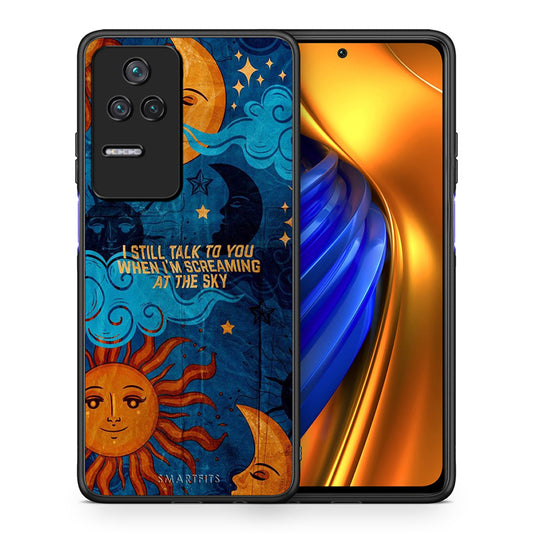 Θήκη Xiaomi Poco F4 / Redmi K40S Screaming Sky από τη Smartfits με σχέδιο στο πίσω μέρος και μαύρο περίβλημα | Xiaomi Poco F4 / Redmi K40S Screaming Sky case with colorful back and black bezels