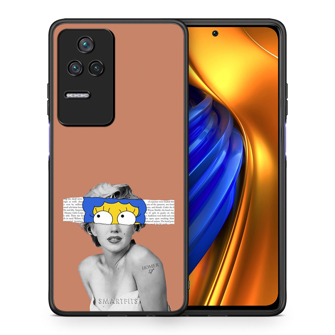 Θήκη Xiaomi Poco F4 / Redmi K40S Sim Merilyn από τη Smartfits με σχέδιο στο πίσω μέρος και μαύρο περίβλημα | Xiaomi Poco F4 / Redmi K40S Sim Merilyn case with colorful back and black bezels