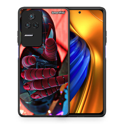 Θήκη Xiaomi Poco F4 / Redmi K40S Spider Hand από τη Smartfits με σχέδιο στο πίσω μέρος και μαύρο περίβλημα | Xiaomi Poco F4 / Redmi K40S Spider Hand case with colorful back and black bezels