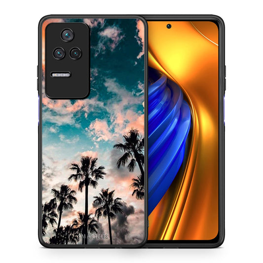 Θήκη Xiaomi Poco F4 / Redmi K40S Sky Summer από τη Smartfits με σχέδιο στο πίσω μέρος και μαύρο περίβλημα | Xiaomi Poco F4 / Redmi K40S Sky Summer case with colorful back and black bezels