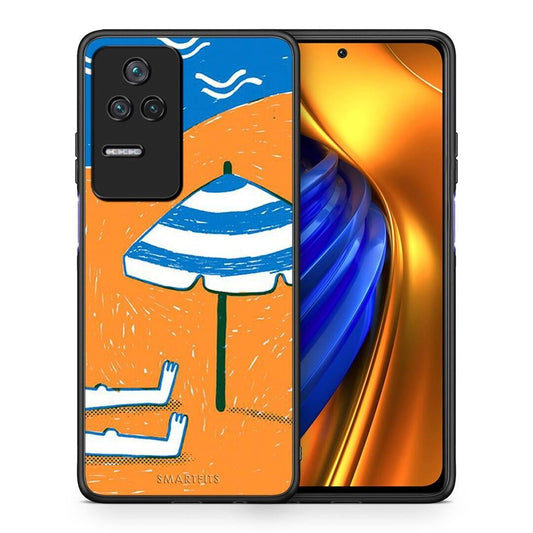 Θήκη Xiaomi Poco F4 / Redmi K40S Summering από τη Smartfits με σχέδιο στο πίσω μέρος και μαύρο περίβλημα | Xiaomi Poco F4 / Redmi K40S Summering case with colorful back and black bezels
