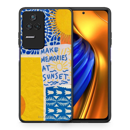 Θήκη Xiaomi Poco F4 / Redmi K40S Sunset Memories από τη Smartfits με σχέδιο στο πίσω μέρος και μαύρο περίβλημα | Xiaomi Poco F4 / Redmi K40S Sunset Memories case with colorful back and black bezels