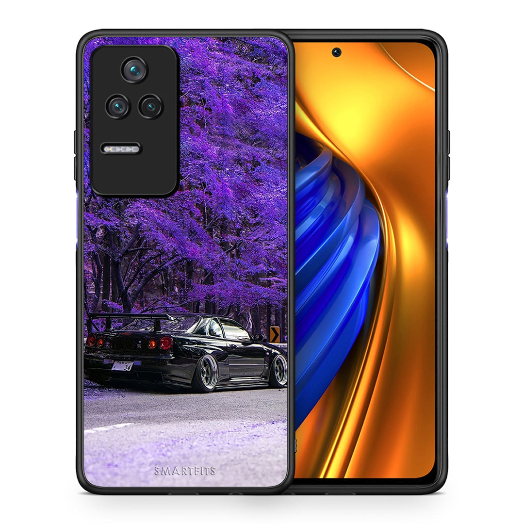 Θήκη Αγίου Βαλεντίνου Xiaomi Poco F4 / Redmi K40S Super Car από τη Smartfits με σχέδιο στο πίσω μέρος και μαύρο περίβλημα | Xiaomi Poco F4 / Redmi K40S Super Car case with colorful back and black bezels