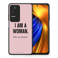 Thumbnail for Θήκη Xiaomi Poco F4 / Redmi K40S Superpower Woman από τη Smartfits με σχέδιο στο πίσω μέρος και μαύρο περίβλημα | Xiaomi Poco F4 / Redmi K40S Superpower Woman case with colorful back and black bezels