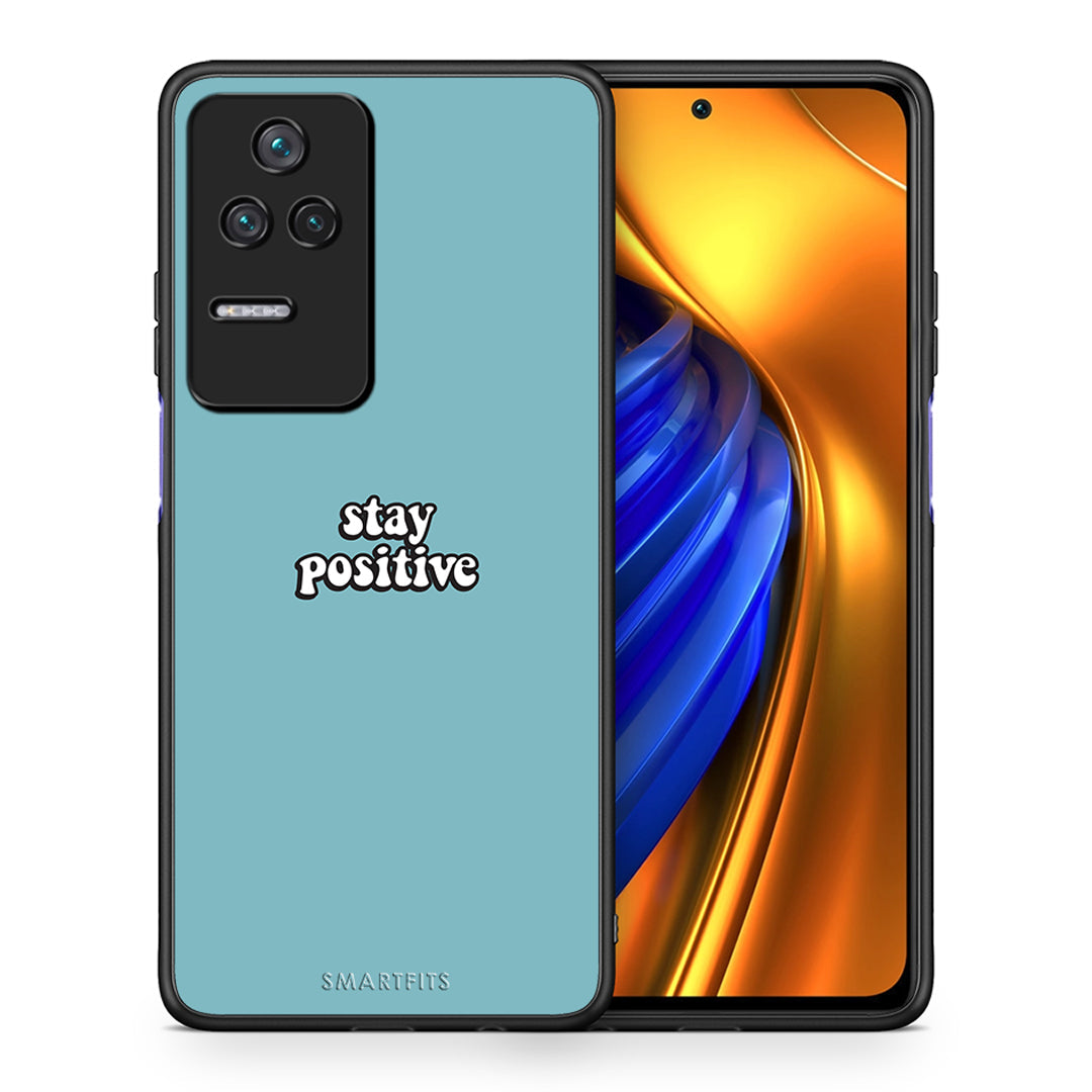 Θήκη Xiaomi Poco F4 / Redmi K40S Positive Text από τη Smartfits με σχέδιο στο πίσω μέρος και μαύρο περίβλημα | Xiaomi Poco F4 / Redmi K40S Positive Text case with colorful back and black bezels