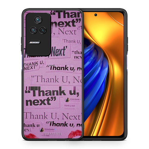 Θήκη Αγίου Βαλεντίνου Xiaomi Poco F4 / Redmi K40S Thank You Next από τη Smartfits με σχέδιο στο πίσω μέρος και μαύρο περίβλημα | Xiaomi Poco F4 / Redmi K40S Thank You Next case with colorful back and black bezels