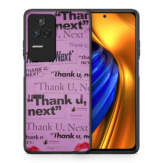Θήκη Αγίου Βαλεντίνου Xiaomi Poco F4 / Redmi K40S Thank You Next από τη Smartfits με σχέδιο στο πίσω μέρος και μαύρο περίβλημα | Xiaomi Poco F4 / Redmi K40S Thank You Next case with colorful back and black bezels