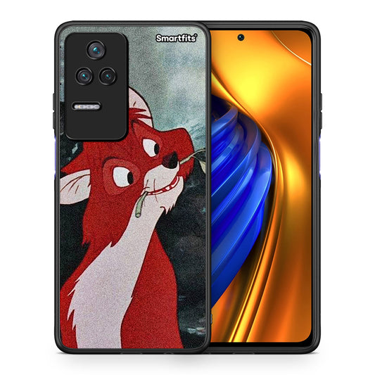 Θήκη Xiaomi Poco F4 / Redmi K40S Tod And Vixey Love 1 από τη Smartfits με σχέδιο στο πίσω μέρος και μαύρο περίβλημα | Xiaomi Poco F4 / Redmi K40S Tod And Vixey Love 1 case with colorful back and black bezels