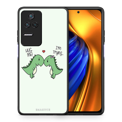 Θήκη Xiaomi Poco F4 / Redmi K40S Rex Valentine από τη Smartfits με σχέδιο στο πίσω μέρος και μαύρο περίβλημα | Xiaomi Poco F4 / Redmi K40S Rex Valentine case with colorful back and black bezels